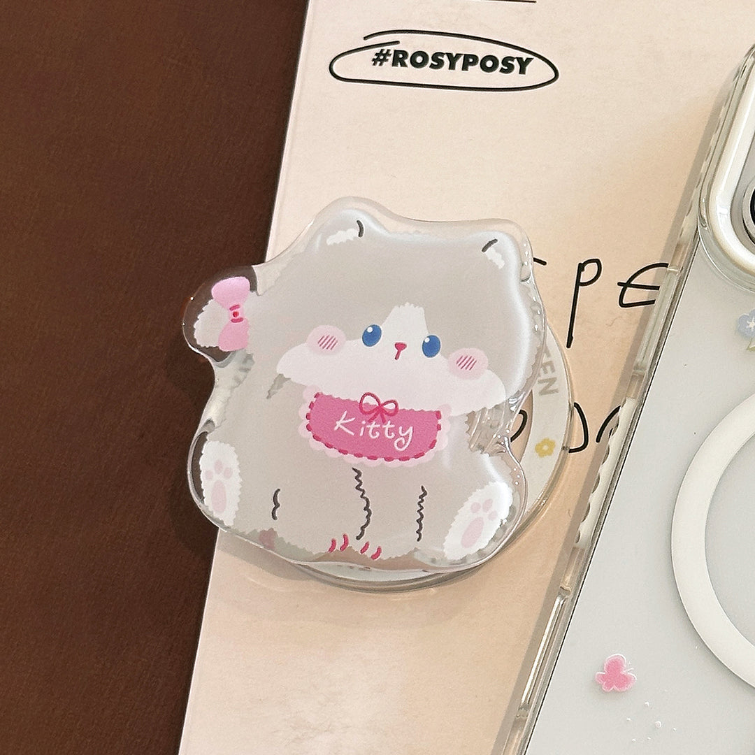 Cute Cat Motif Phone Holder Bowlift