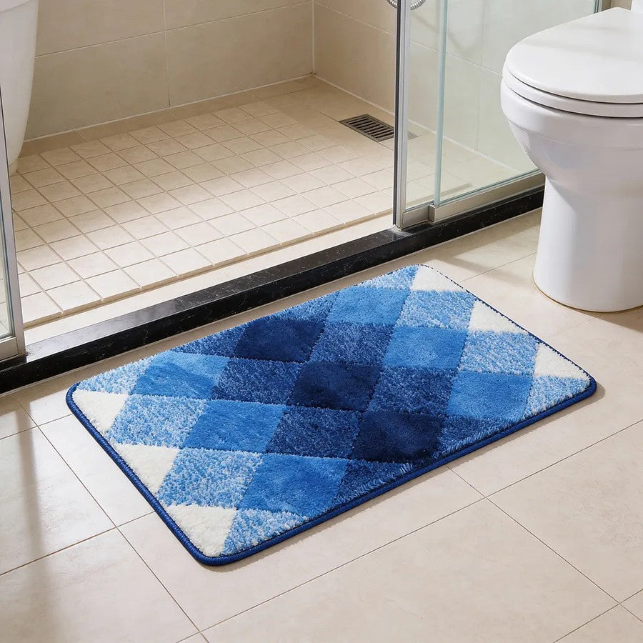 Soft Absorbent Wave Pattern Bath Mat Bowlift