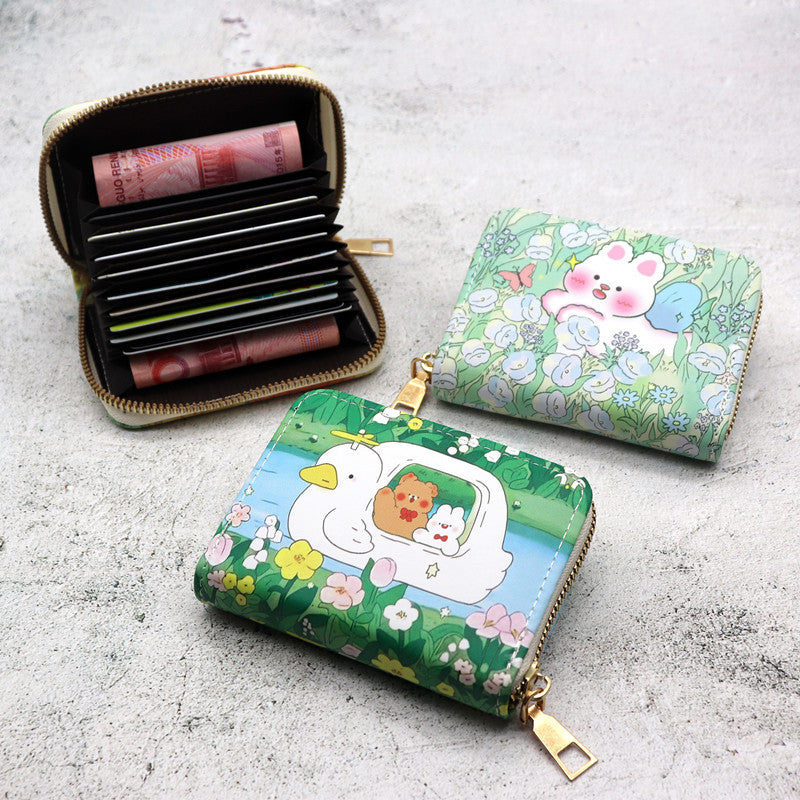 Cartoon-Themed Zip Wallet