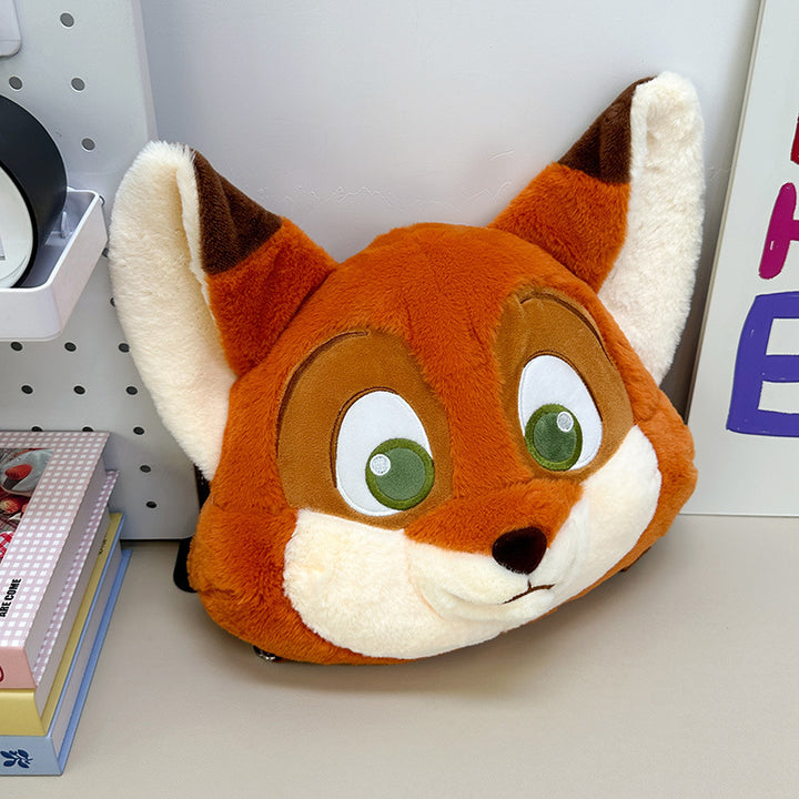 Plush backpack with cute fox design Bowlift