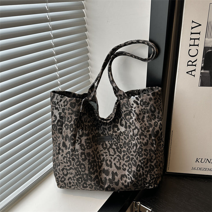 Eco-Friendly Reusable Leopard Print Tote Bag Bowlift