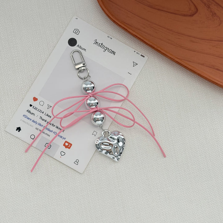 Heart-Embellished Keychain Bowlift