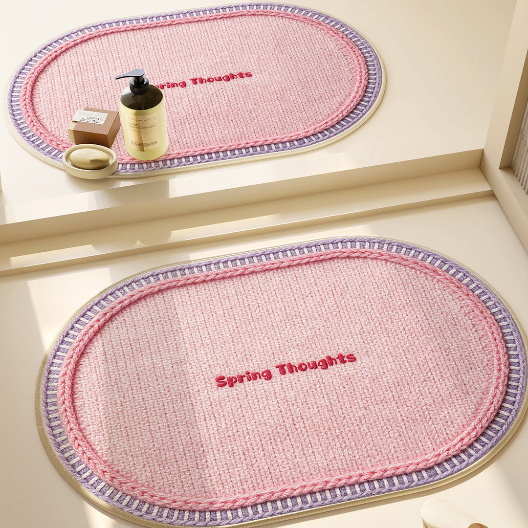 Heart-Patterned Bathroom Mat Bowlift