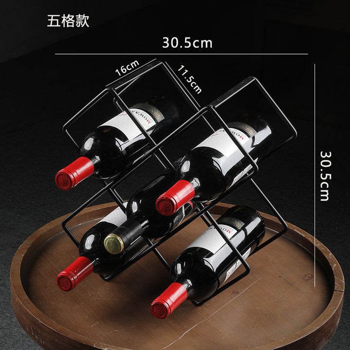 Unisex wine rack made of black metal Bowlift