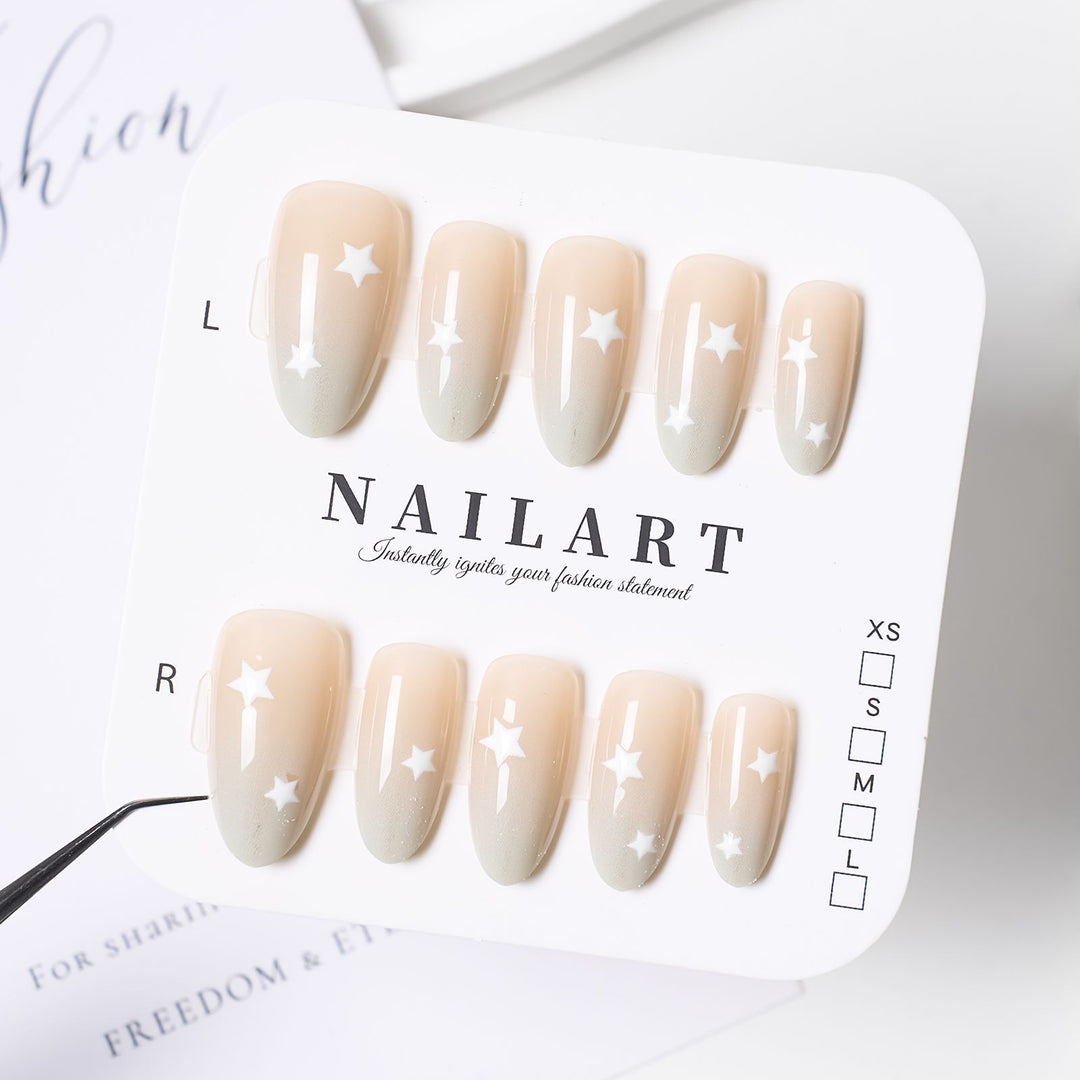 Cute Animal-Themed Press-On Nail Art Set Bowlift