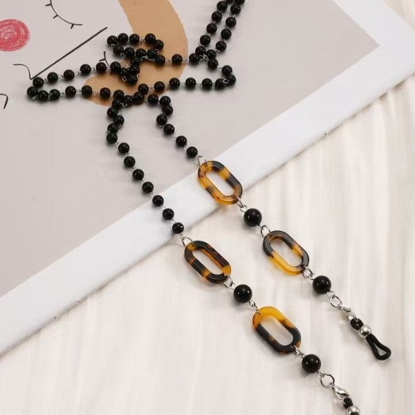 Chic Eyewear Chain with Elegant Beads Bowlift