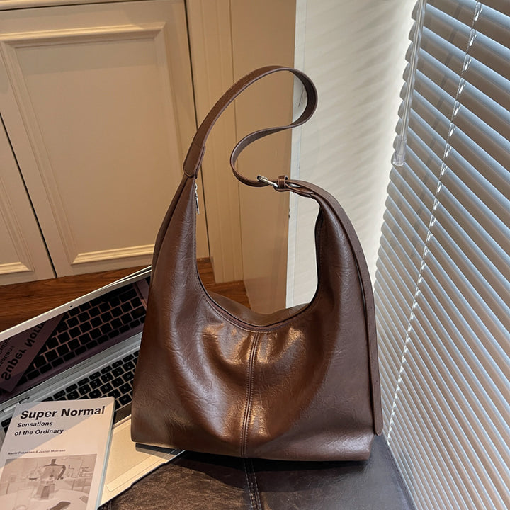 Premium Leather Slouchy Handbag Bowlift