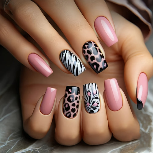 Fashionable animal motif artificial nails Bowlift