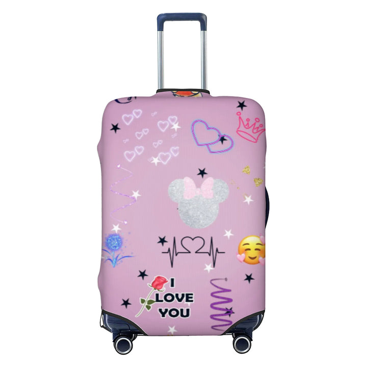 Ladies nan elastic suitcase cover with motif print, water-repellent and tear-resistant, with handle and telescopic opening Bowlift