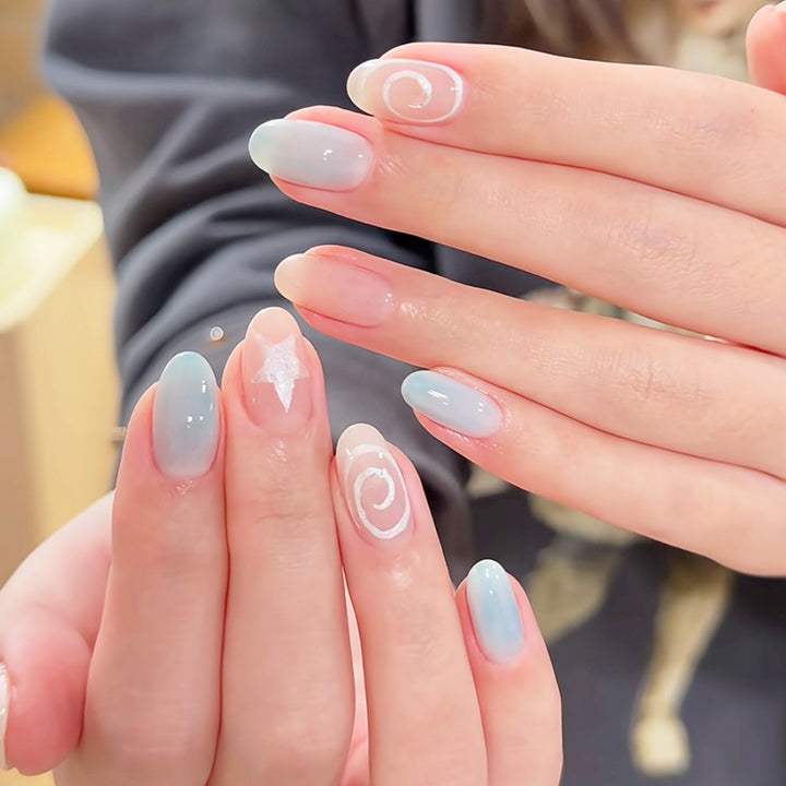 Whimsical Bunny-Themed Press-On Nail Art Set Bowlift