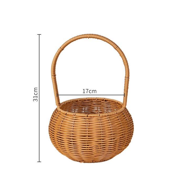 Handcrafted Wicker Storage Basket Bowlift