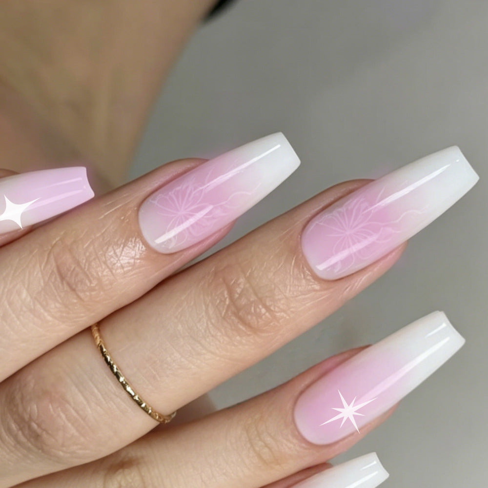 Artificial nails with elegant ombre effect Bowlift