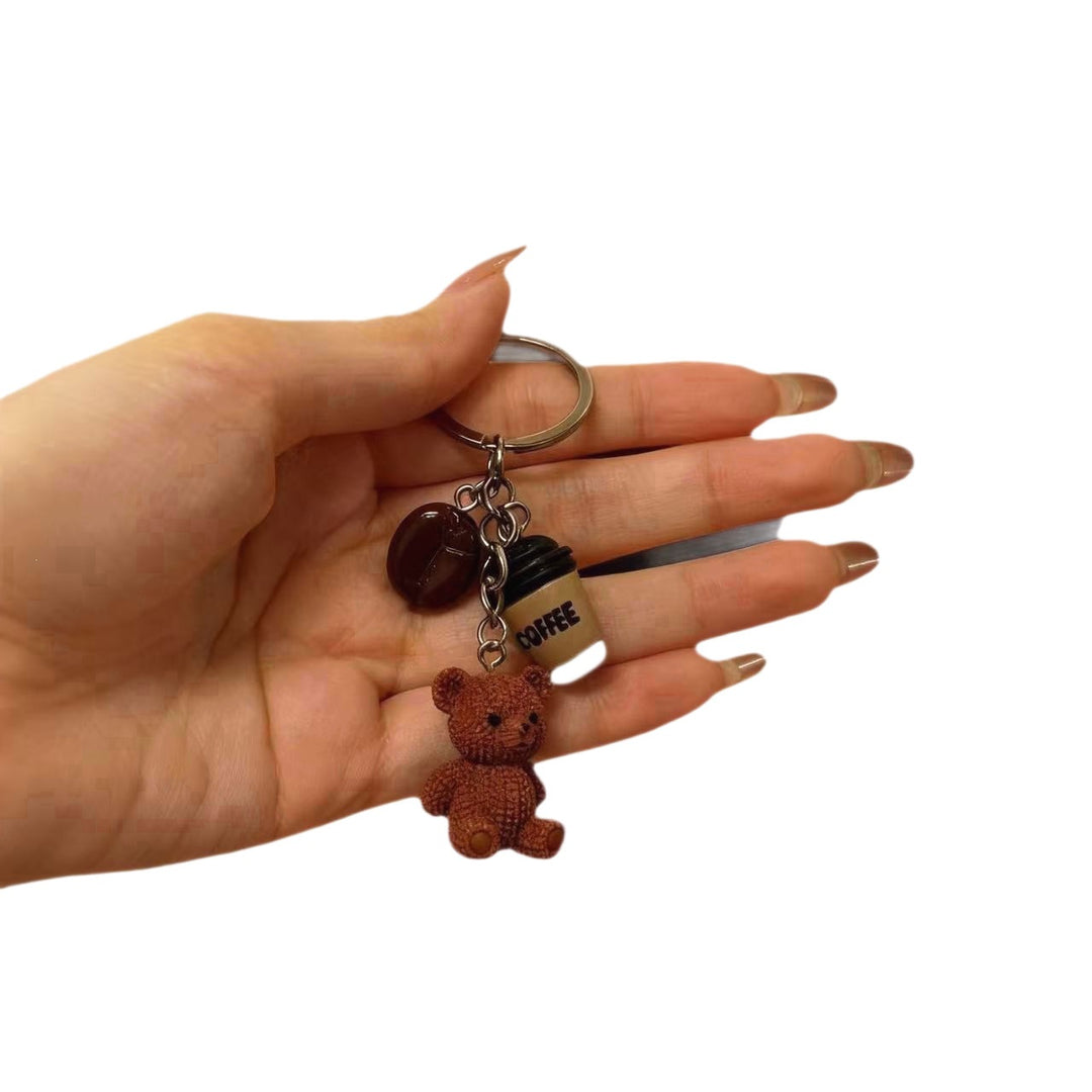 Playful keychain with bears and drink Bowlift