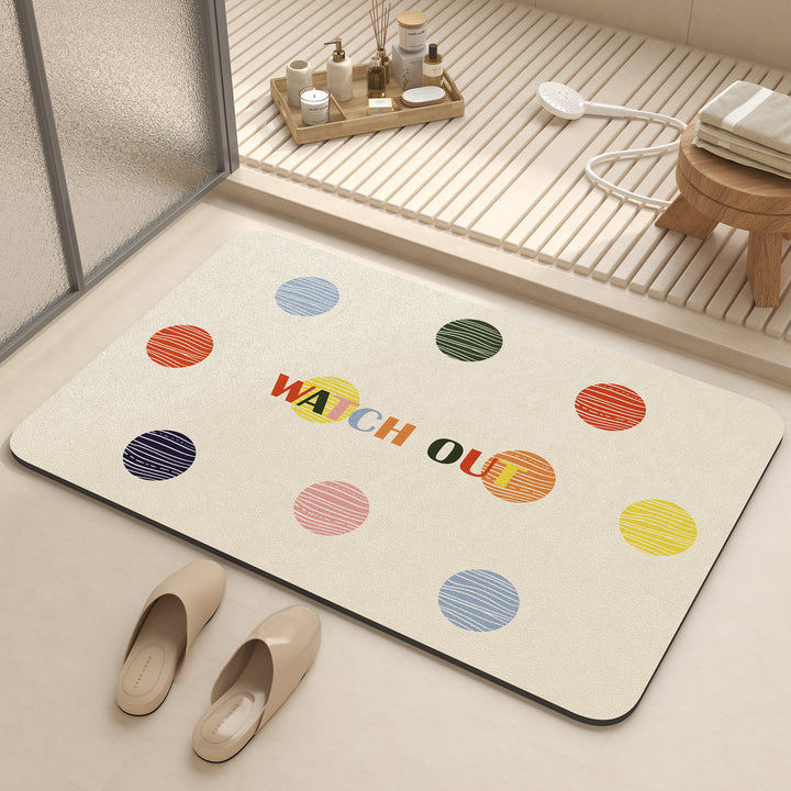 Playful Cartoon Dog-Themed Bath Mat Bowlift