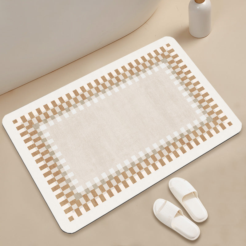 Unisex Stylish Geometric Pattern Bath Mat Bowlift