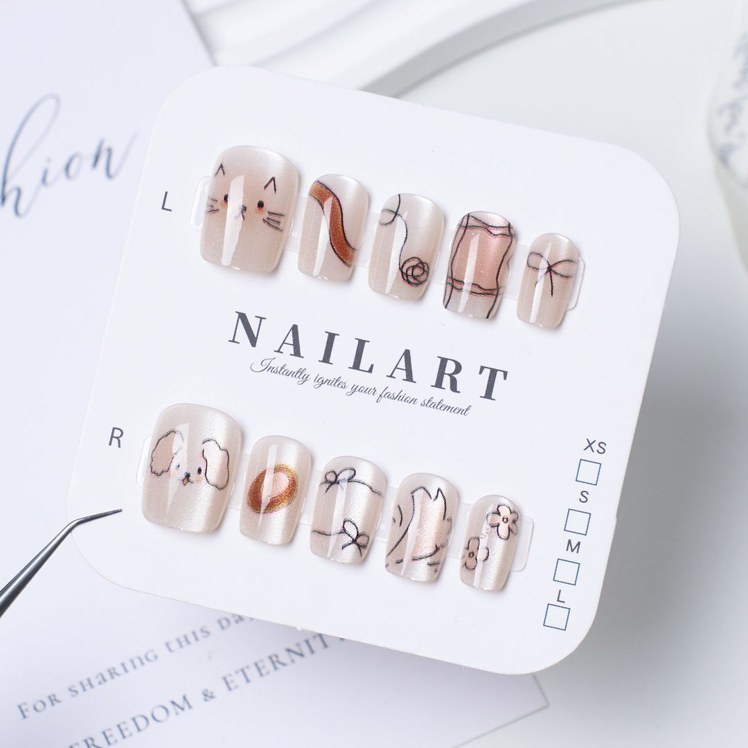 Artificial Nails in Stylish Ombre Design Bowlift