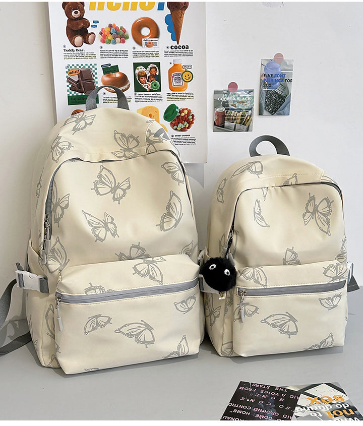 Stylish Floral-Embossed Casual Backpack
