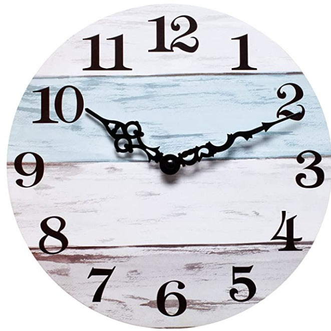 Wall clock in rustic wood design Bowlift