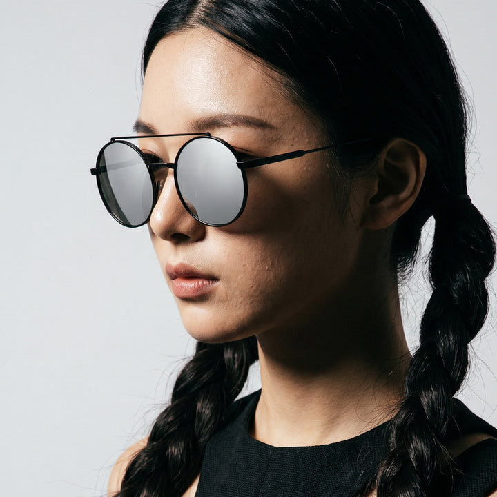 Women's round sunglasses with stylish metal frame Bowlift
