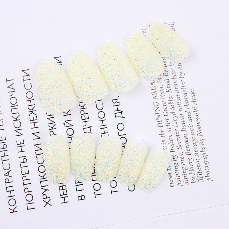 Glittering artificial nails in modern design Bowlift