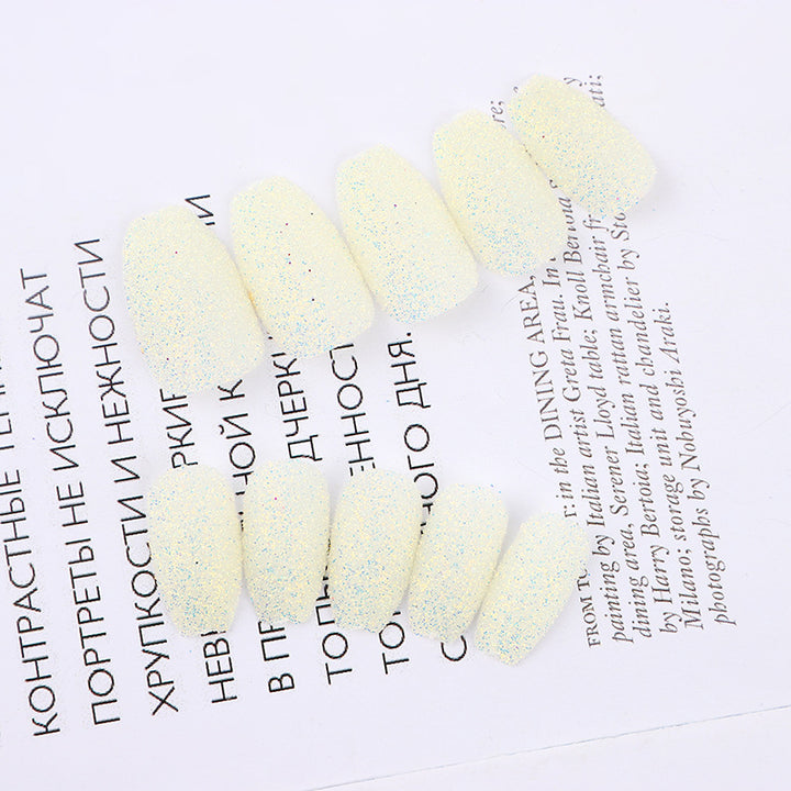 Glittering artificial nails in modern design Bowlift