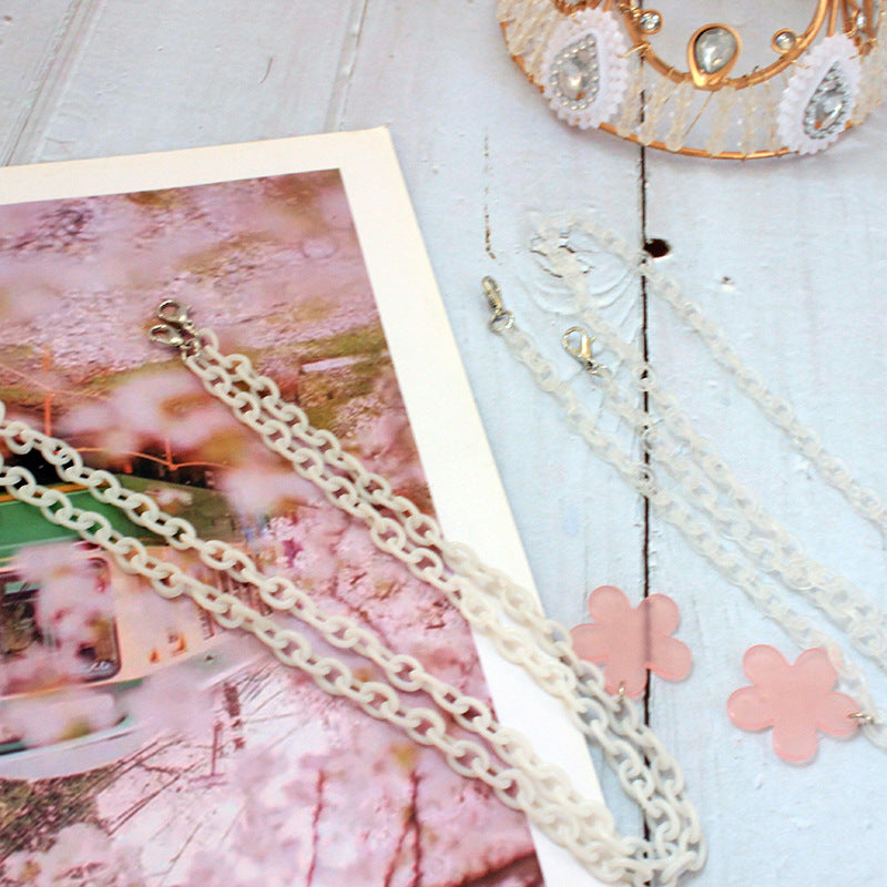 Fashionable chain strap with flower-shaped pendant Bowlift