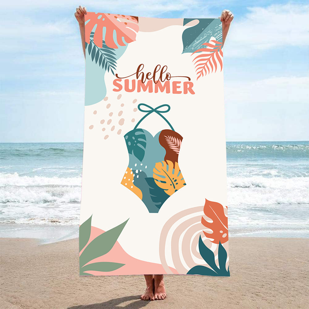 Ladies beach towel with maritime stripe pattern Bowlift