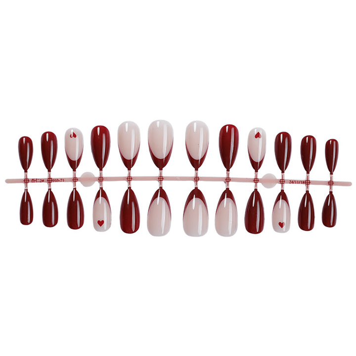 Press-On Nail Art Collection with Heart and Ombre Designs Bowlift