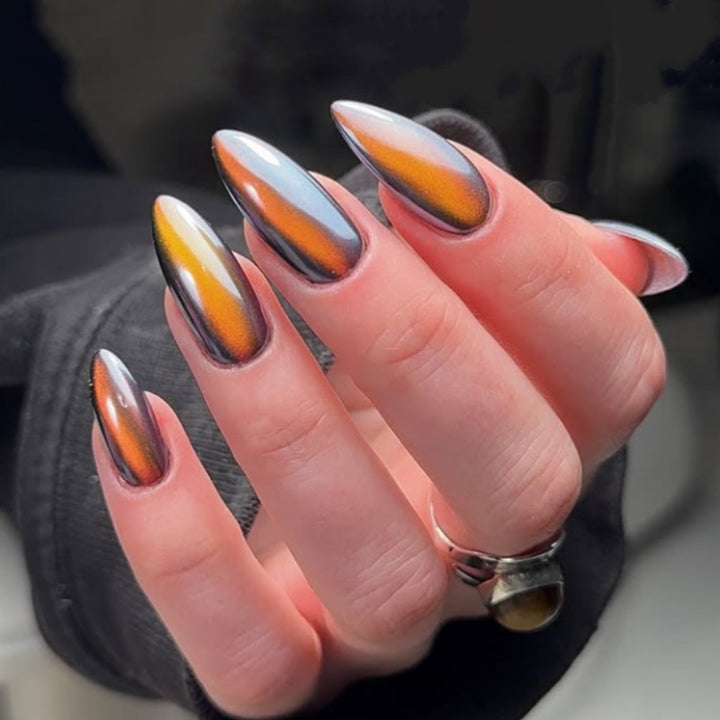Gradient Stiletto Press-On Nail Set Bowlift