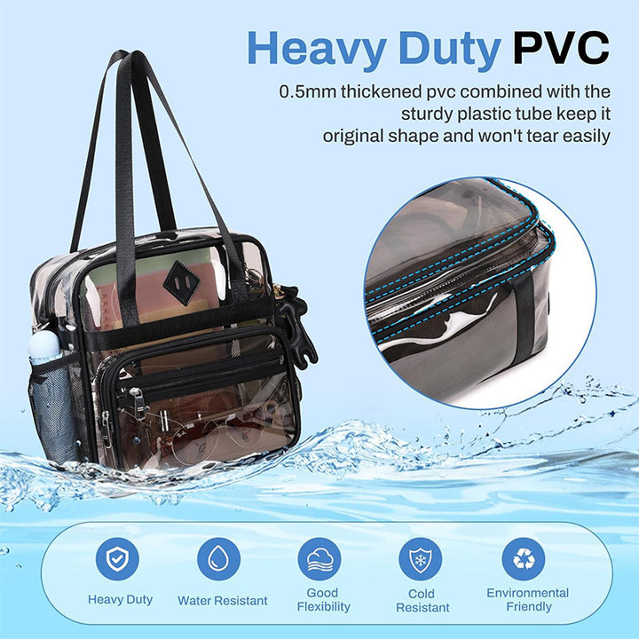 Transparent Tote Bag with Additional Compartments Bowlift