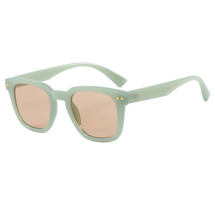 Women's Square Sunglasses with Modern Transparent Frame and UV Protection Bowlift