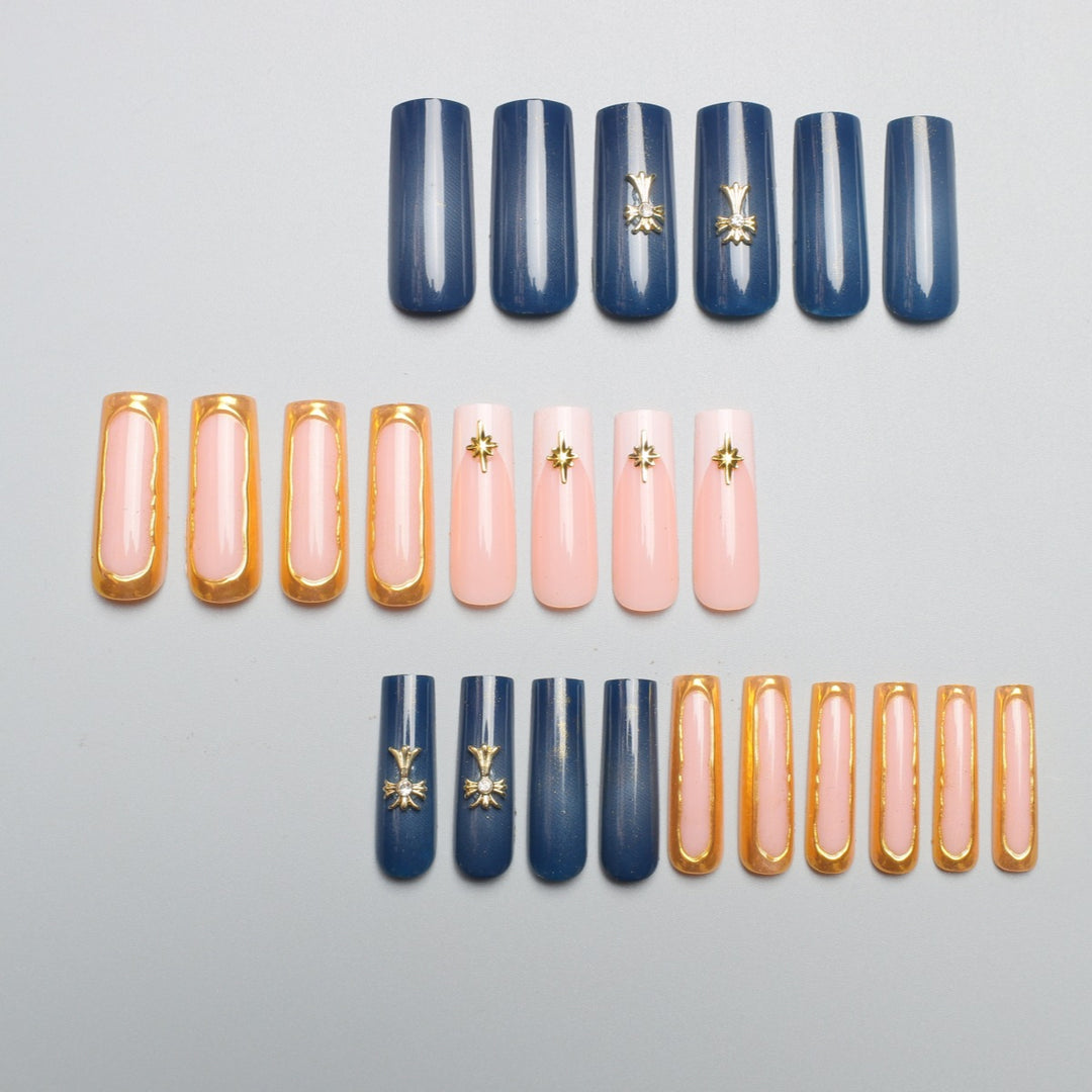 Elegant Rhinestone-Embellished Nail Extensions Bowlift