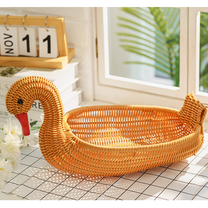 Decorative Wicker Duck Bowlift