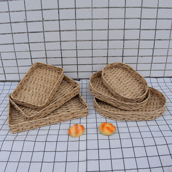 Natural Woven Serving Basket Set Bowlift