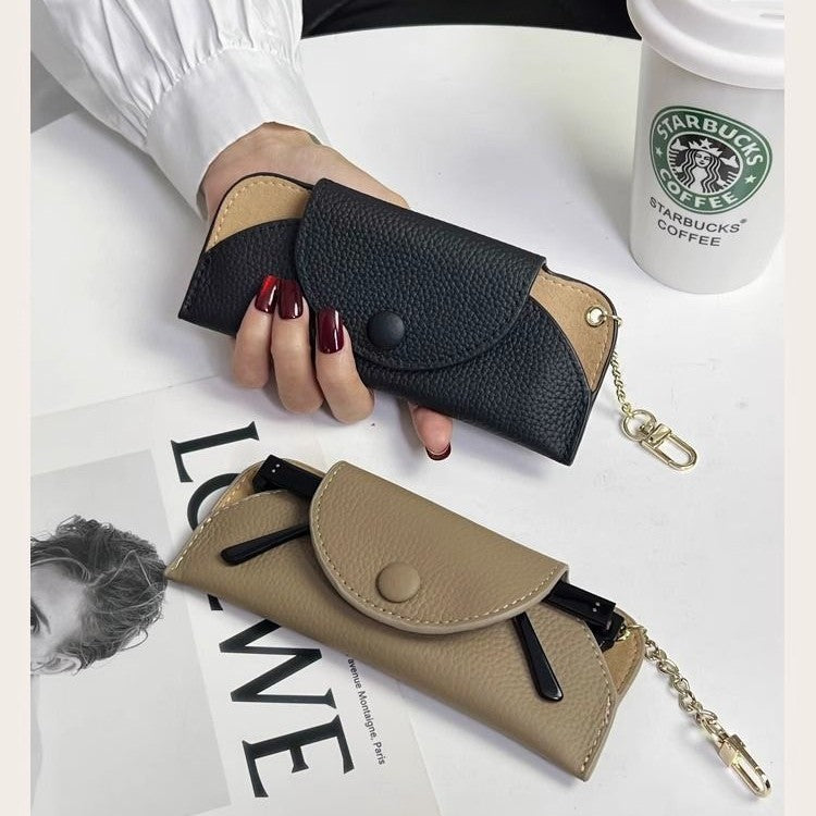 Textured Leather Zip Coin Purse Bowlift