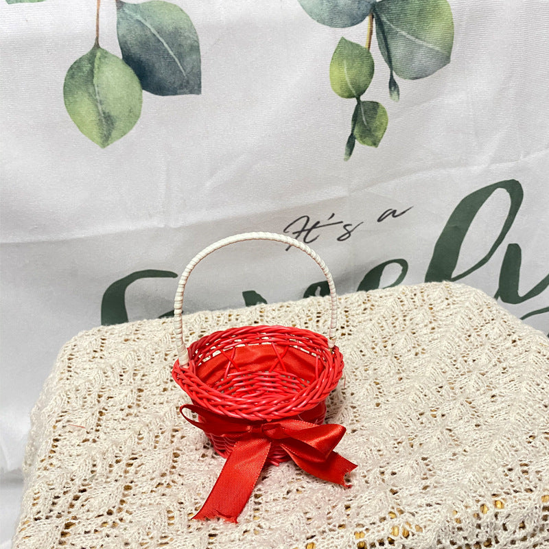 Decorative Miniature Woven Gift Basket Bowlift