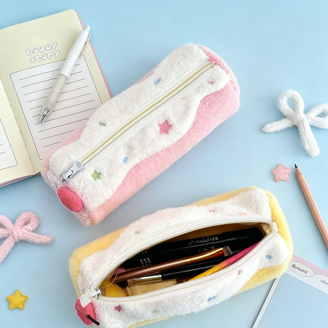 Plush Dessert-Themed Pencil Case Bowlift
