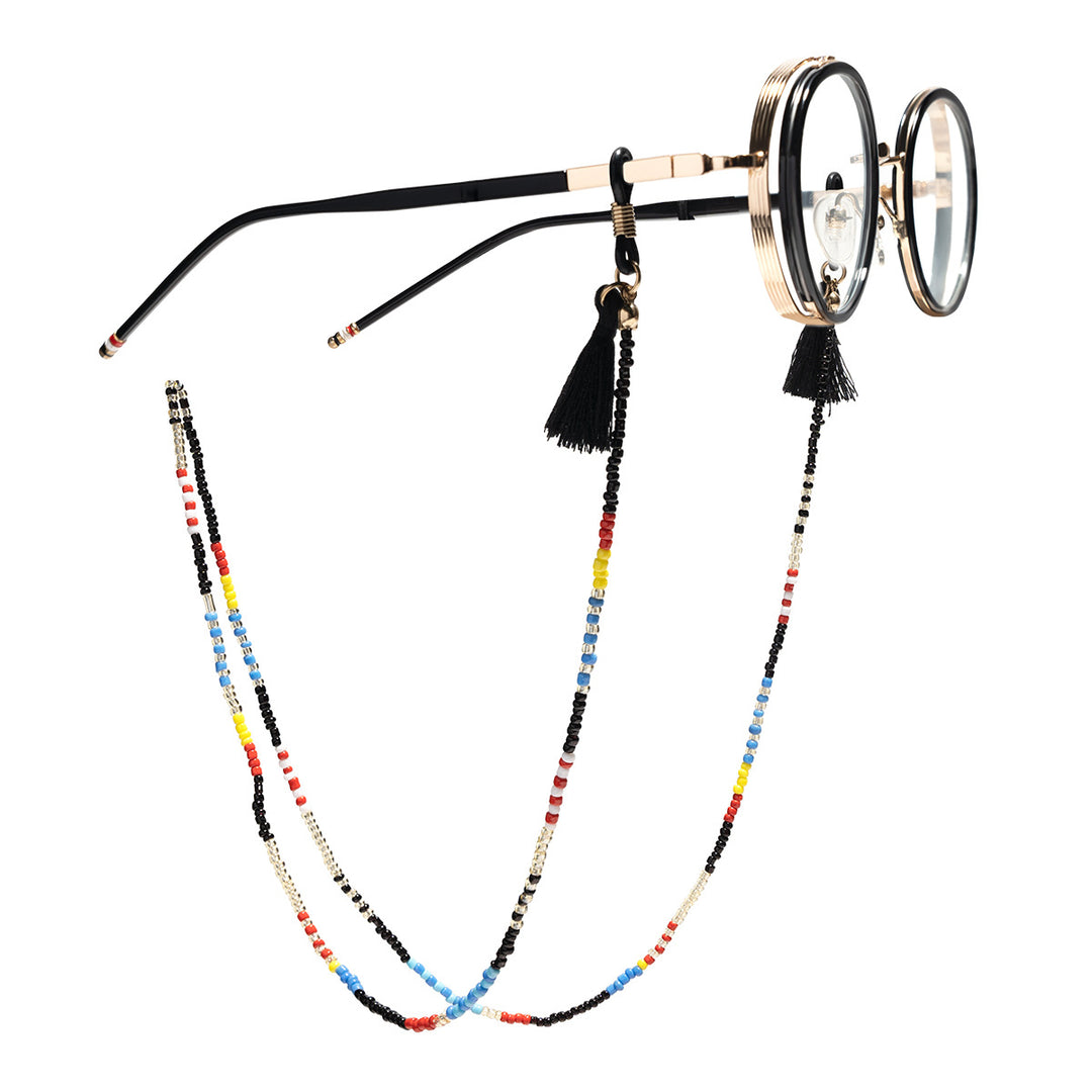 Beaded Eyewear Chain with Tassel Attachments Bowlift