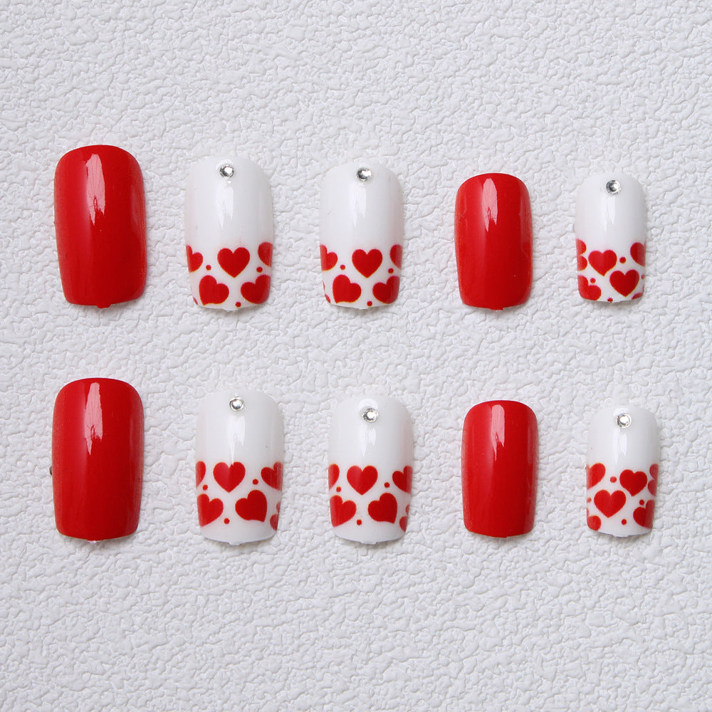 Romantic Heart-Inspired Press-On Nails Bowlift