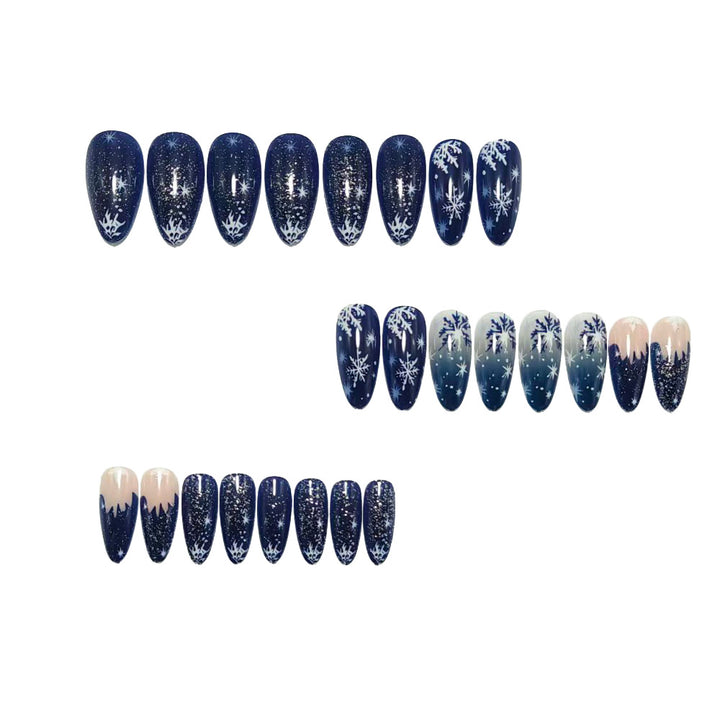 Artificial Nails In Elegant Winter Design Bowlift