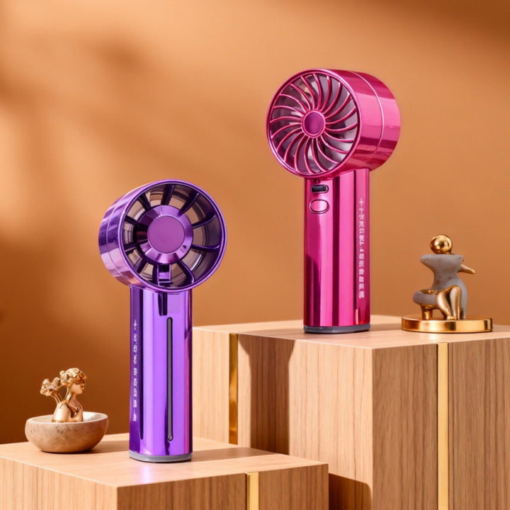 Women's portable spray fan with USB connection and ergonomic handle Bowlift