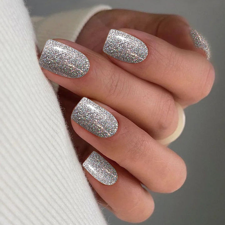 Sparkling Glitter Press-On Nails Bowlift