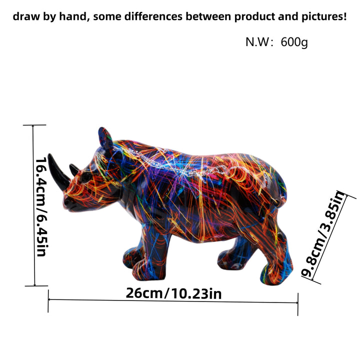 Artistic Rhino Figure Bowlift