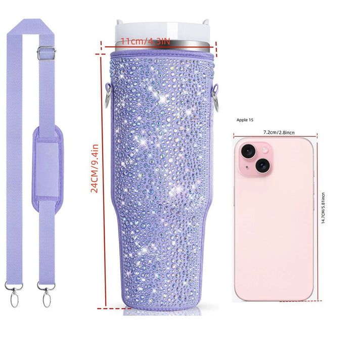 Ladies Glittering Insulated Bottle Case Bowlift