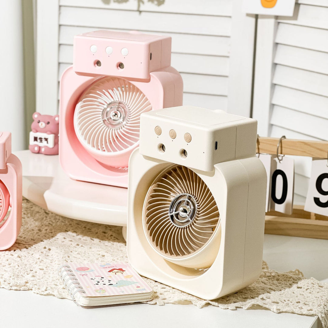 Women Portable Mini Table Fan with USB Connection Bowlift