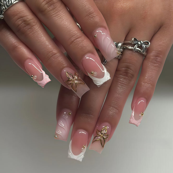 Elegant Long-Lasting Press-On Nail Art Bowlift