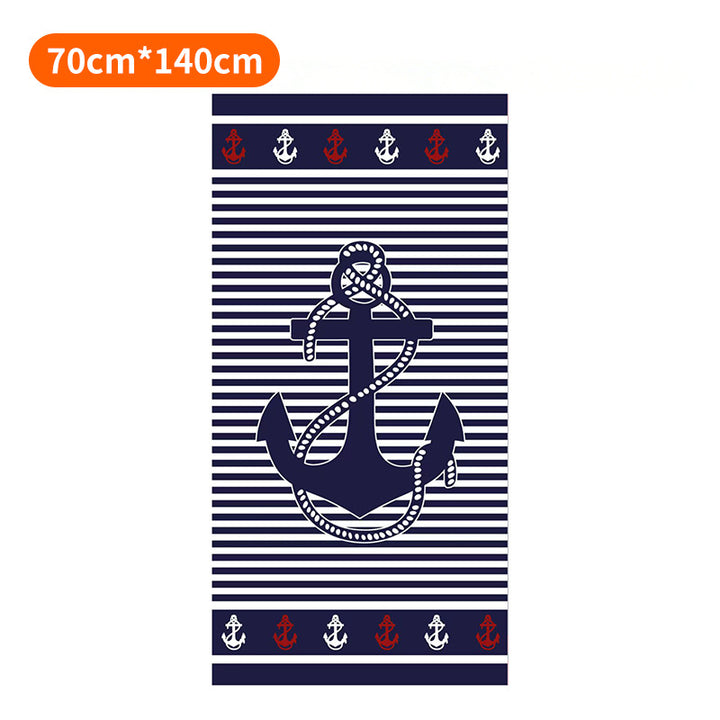 Beach towel with colorful stripe pattern Bowlift