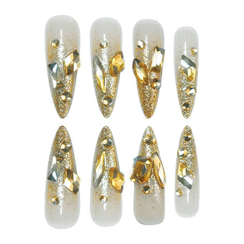 Glamorous Stiletto Press-On Nail Extensions Bowlift