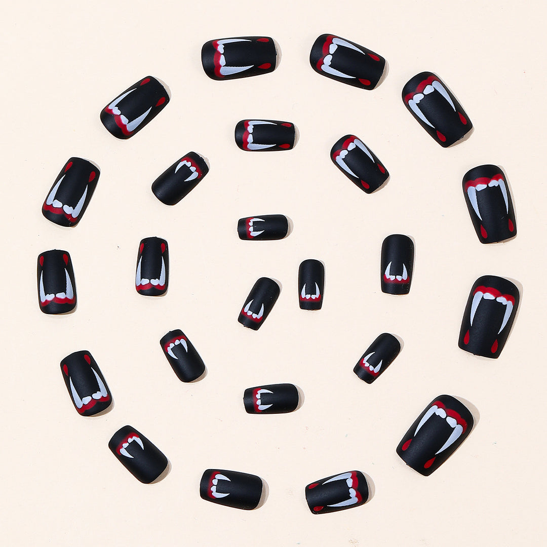 Vampire-Themed Acrylic Nail Art Set Bowlift