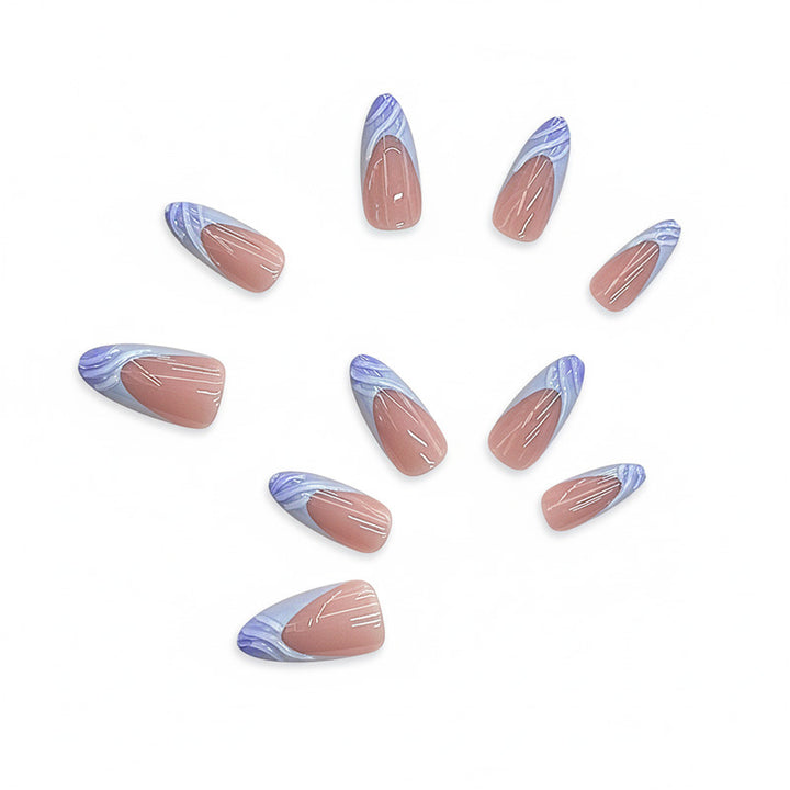 Artistic Watercolor Press-On Nail Set Bowlift